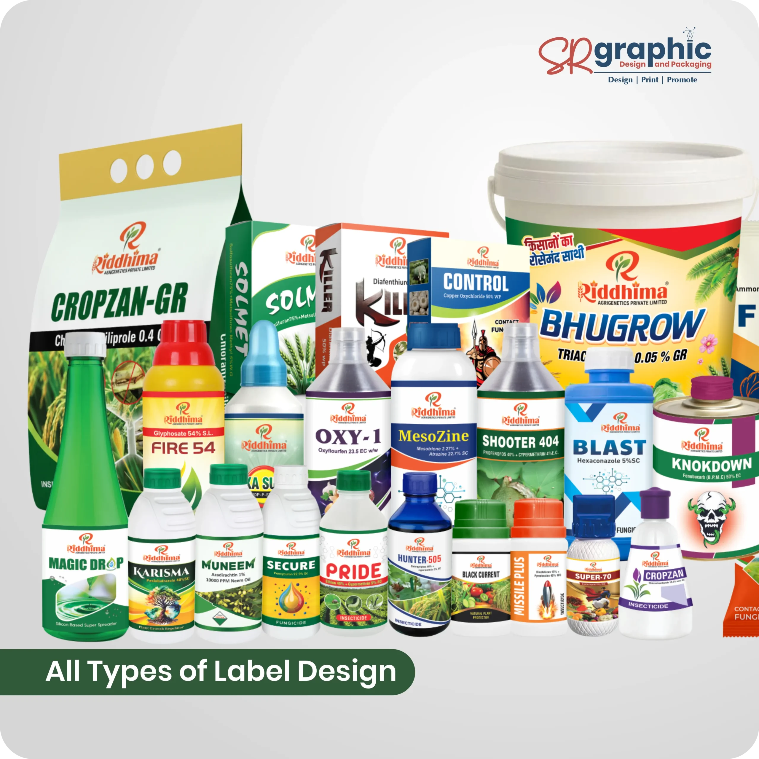 Label Design and Printing Services by SR Graphic - Best Packaging and Printing Company in Gorakhpur